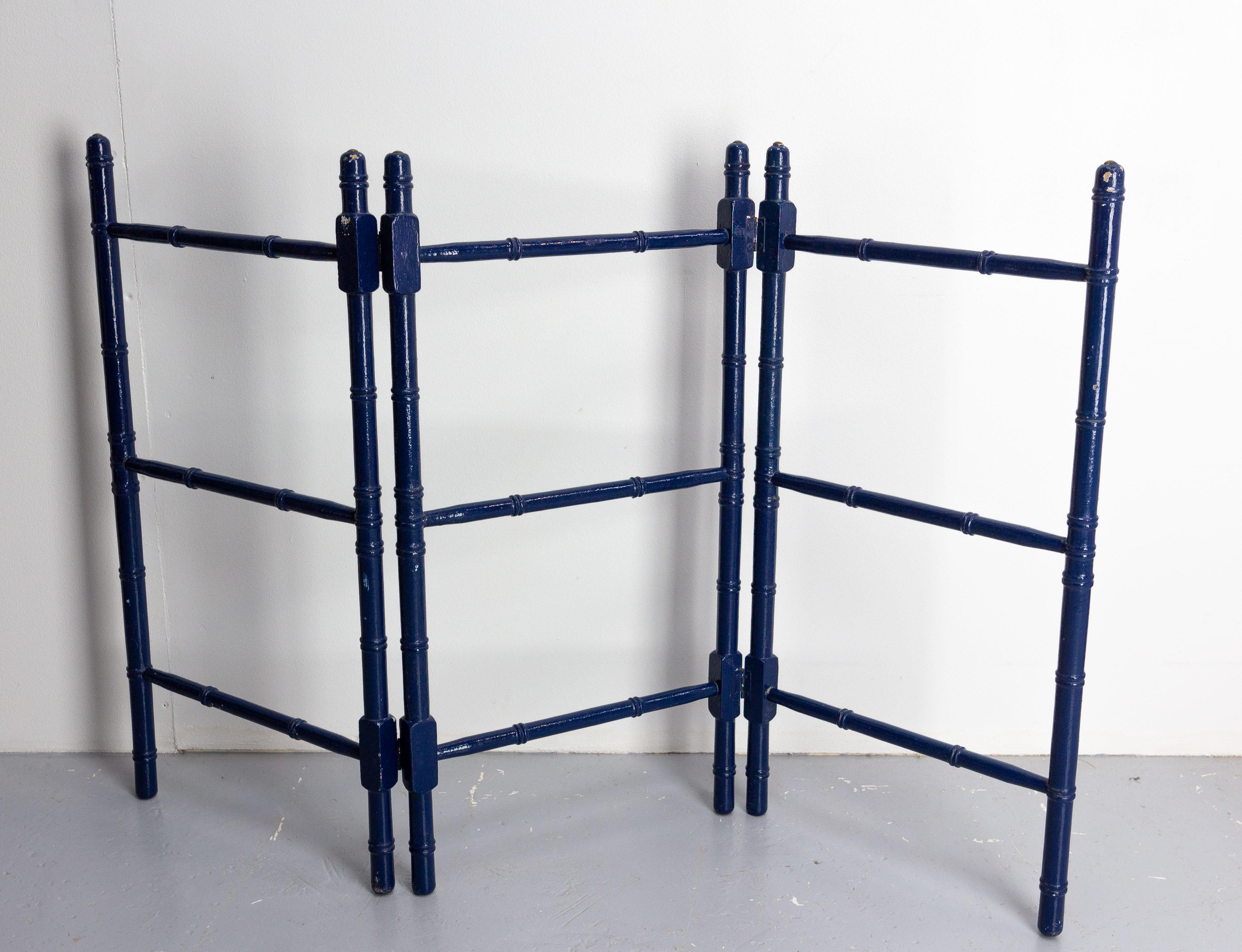 Art Nouveau French Faux Bamboo Towel Rack, circa 1910