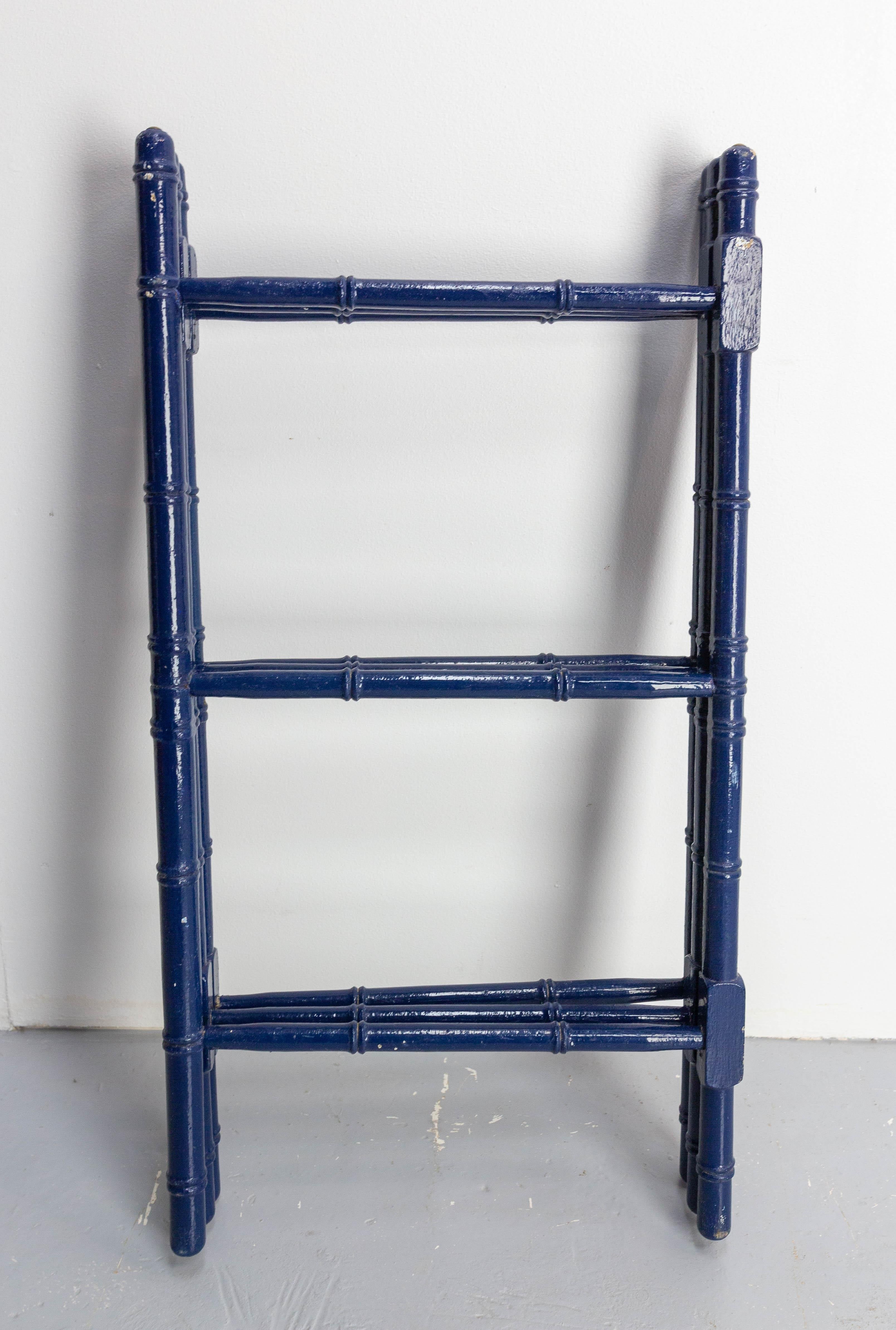 Wood French Faux Bamboo Towel Rack, circa 1910