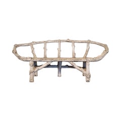 French Faux Bois Bench