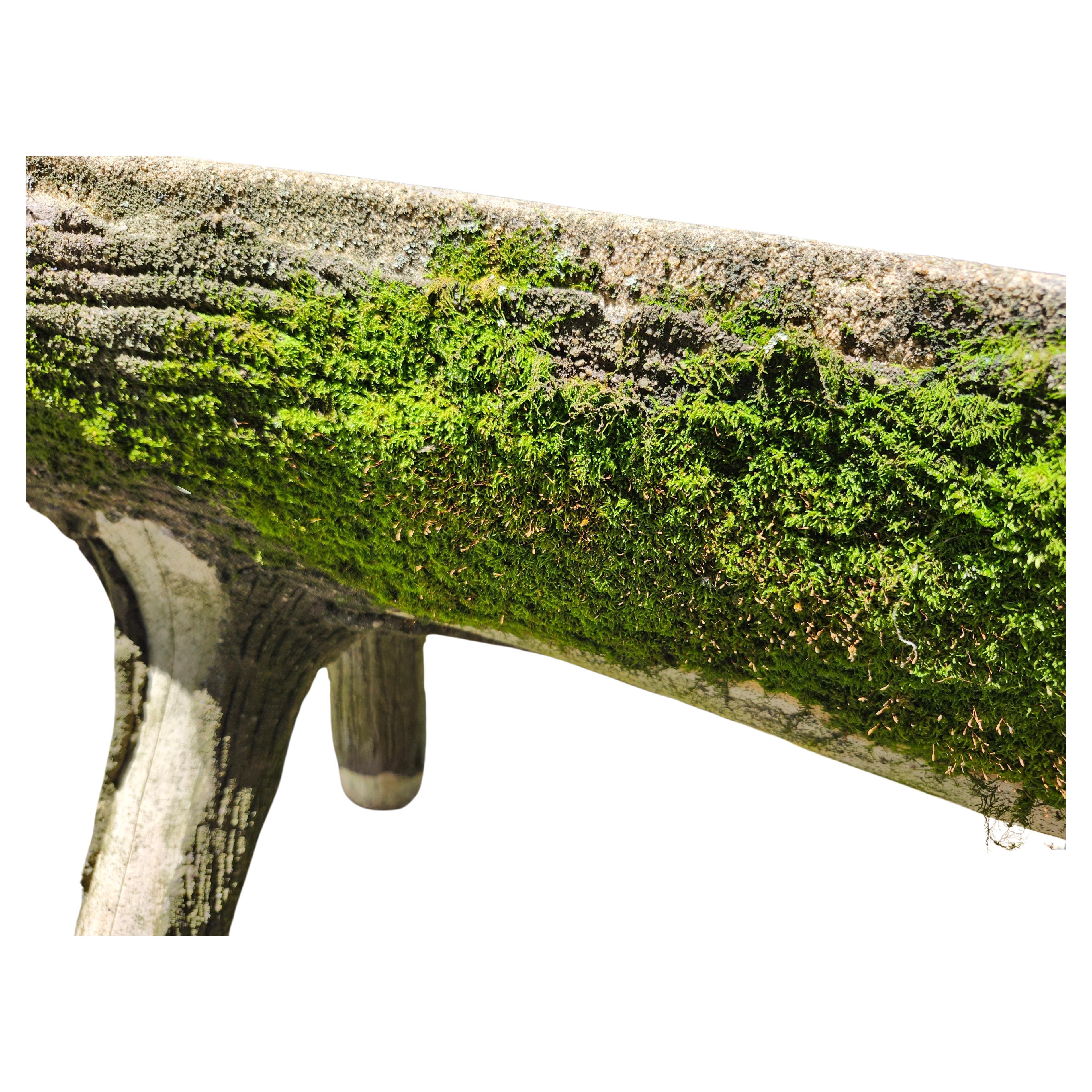 Französisch Faux Bois Cement Log Bank C 1965 (Organische Moderne) im Angebot