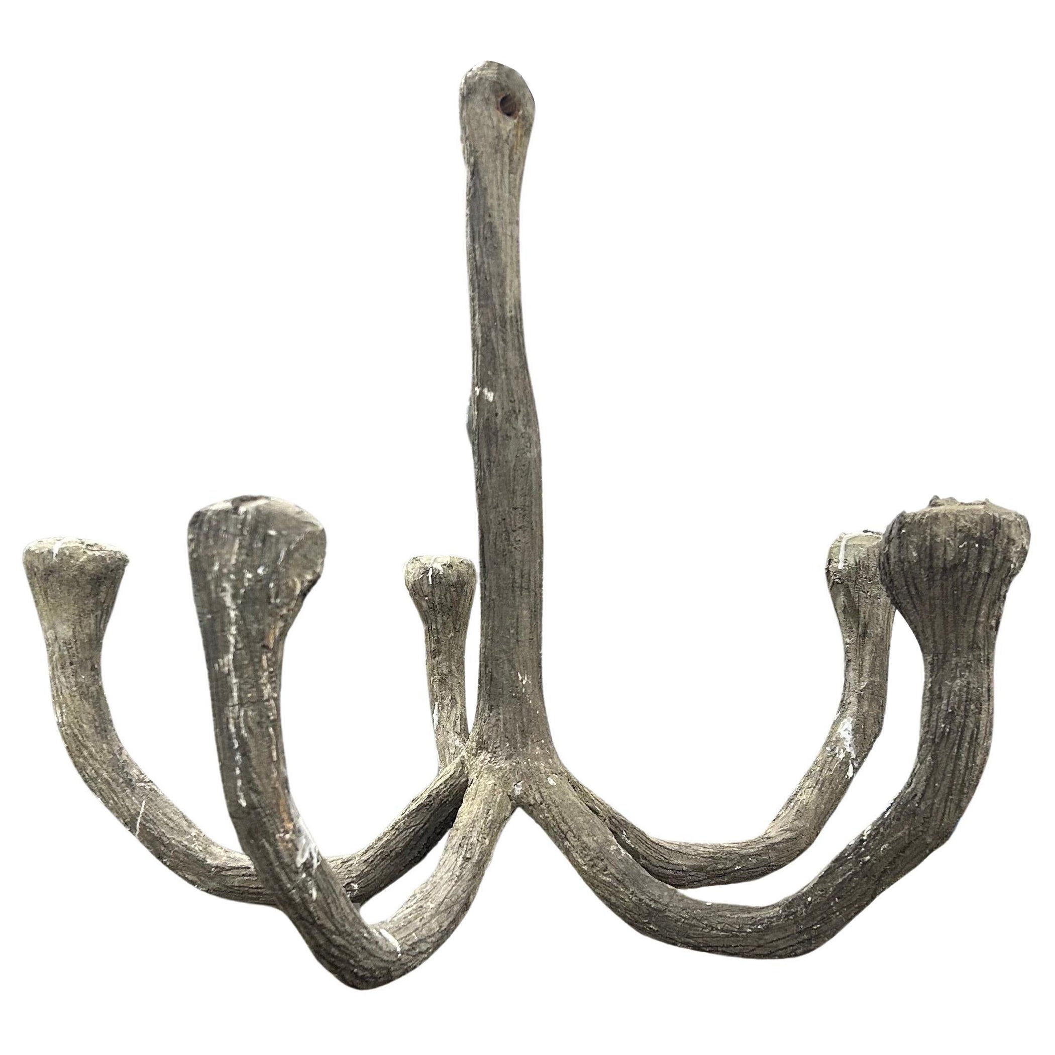 French Faux Bois Chandelier