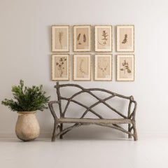 French Faux Bois Concrete Garden Bench
