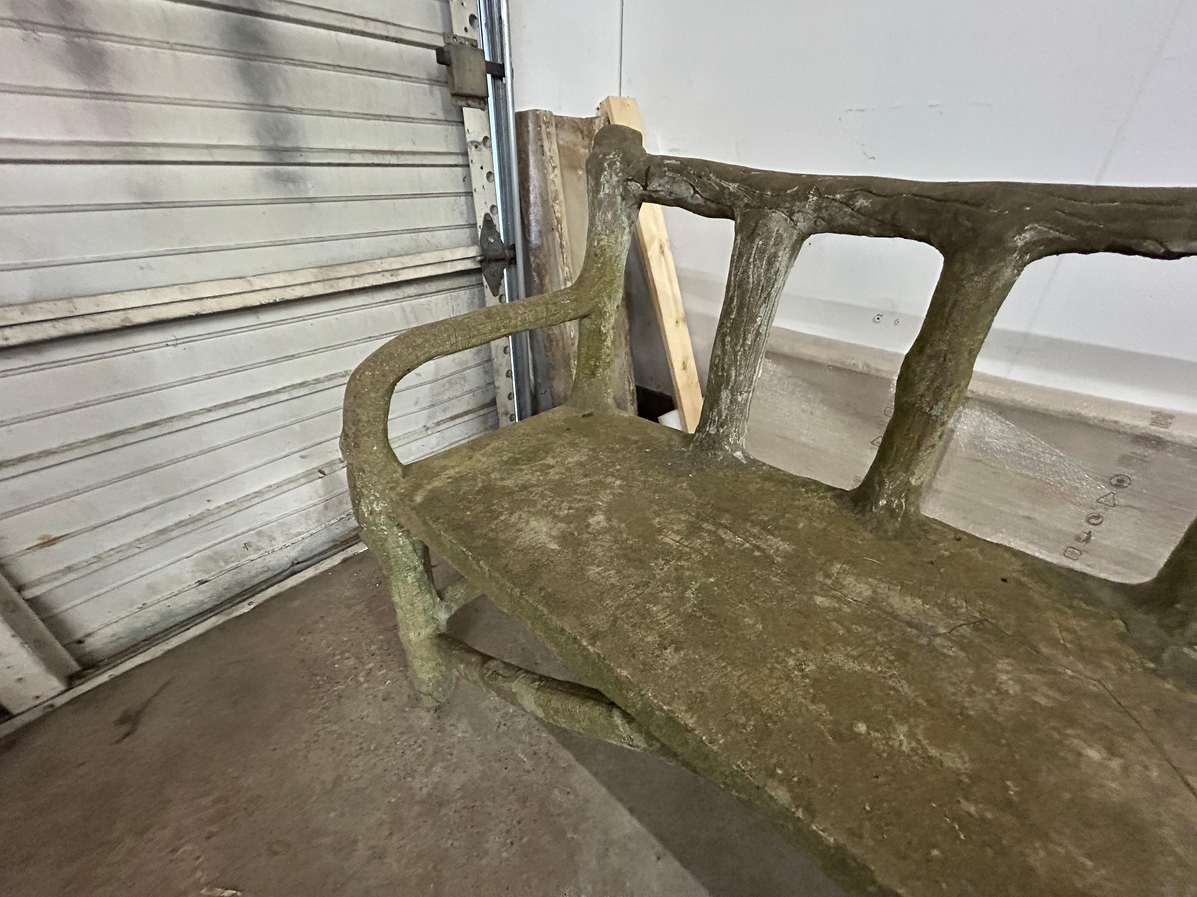 Fer Banc de jardin français en faux bois en vente
