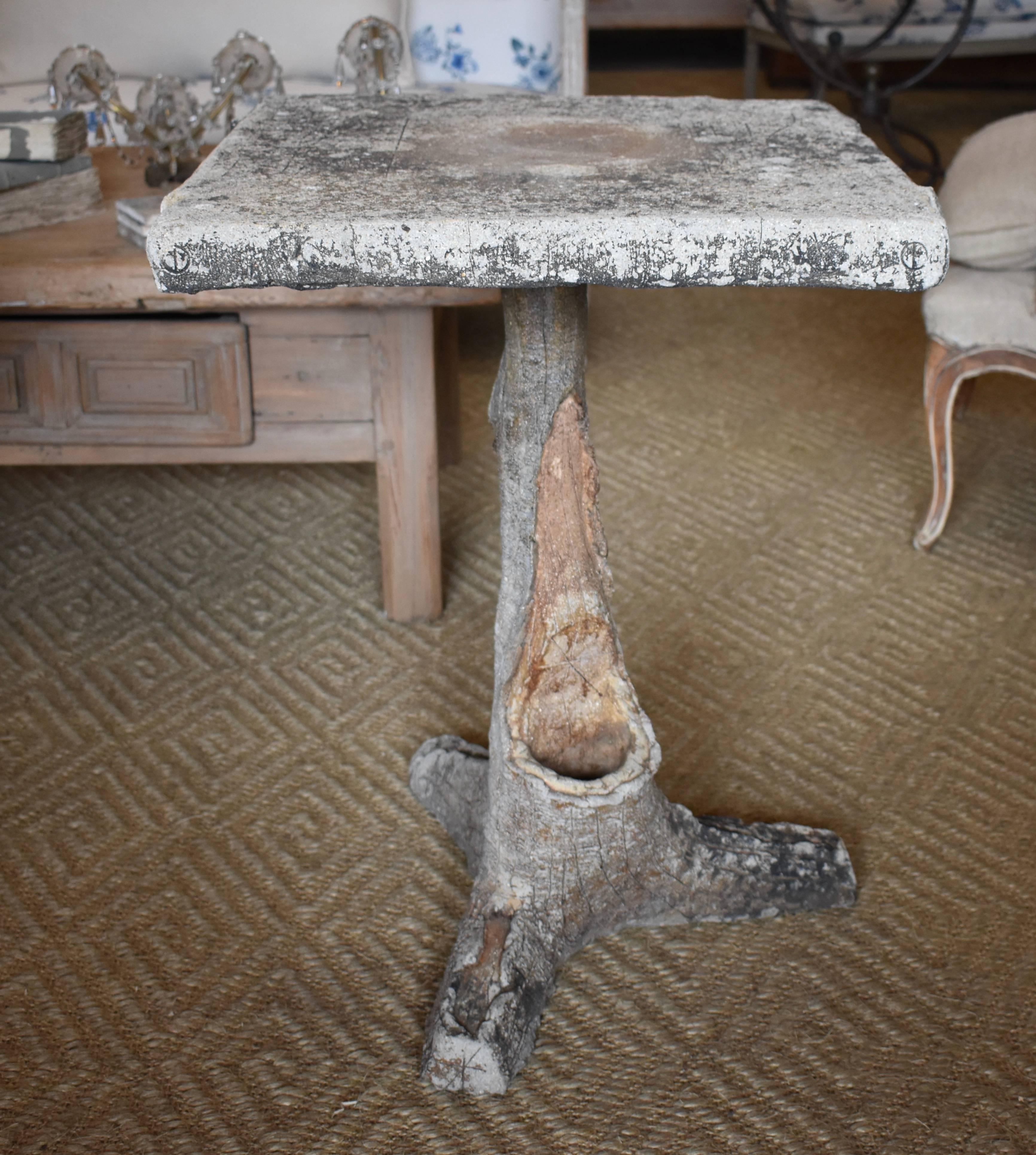 French Faux Bois Garden Table 4
