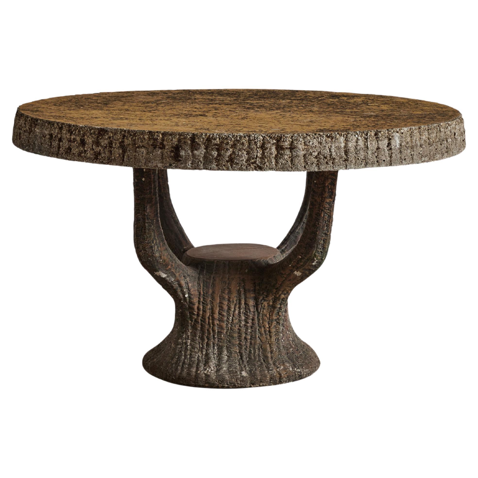 French Faux Bois Garden Table