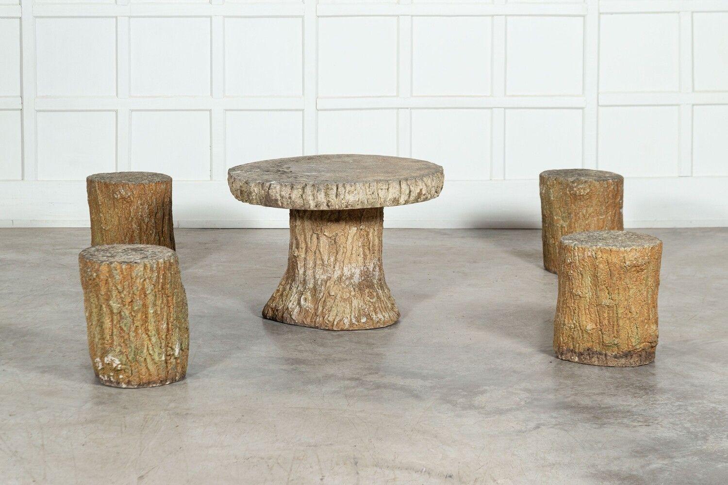 stone garden table set