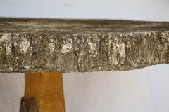 French Faux Bois Tree Stump Outdoor Garden, Porch or Patio Side Table