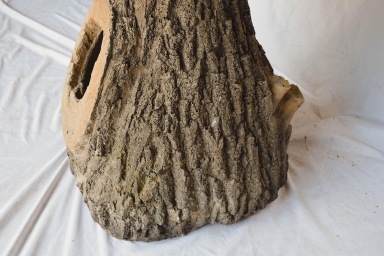 French Faux Bois Tree Stump Outdoor Garden, Porch or Patio Side Table