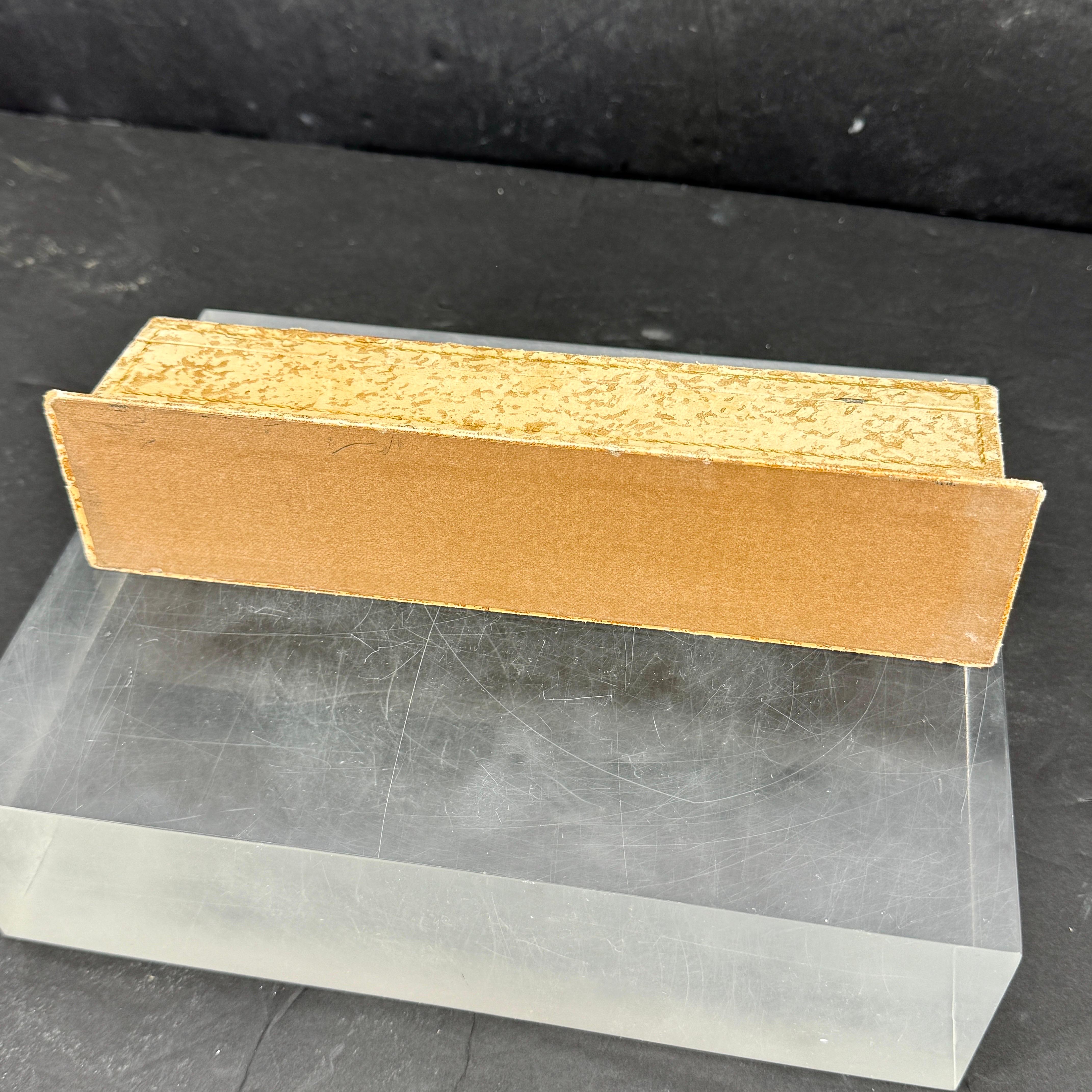 French Faux Book Gold Embossed Wood Pencil Artist Box For Sale 6