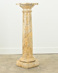 French 19th Century Faux Marble Plaster Pedestal