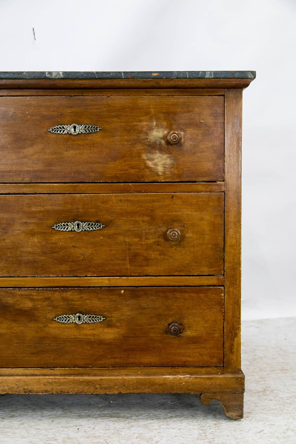 Mid-19th Century French Faux Painted Chest For Sale