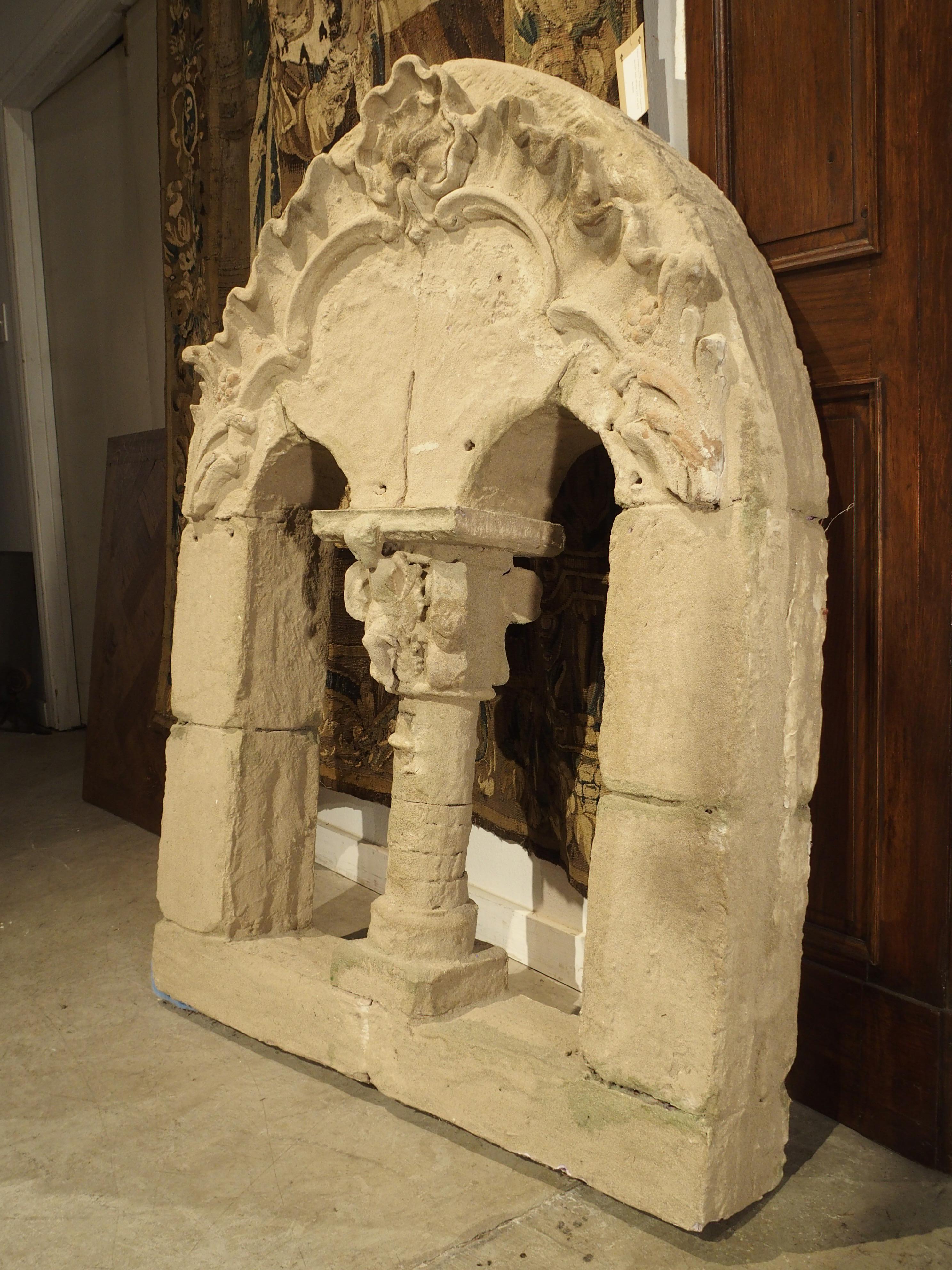 Decoración francesa de imitación de piedra estilo neorromano para ventanas de teatro 6