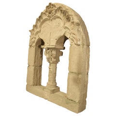 French Faux Stone Neo-Roman Style Window Theater Decor