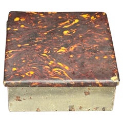 Französisch Faux Schildkröte Shell Zigarette Schnupftabak Tabak Box