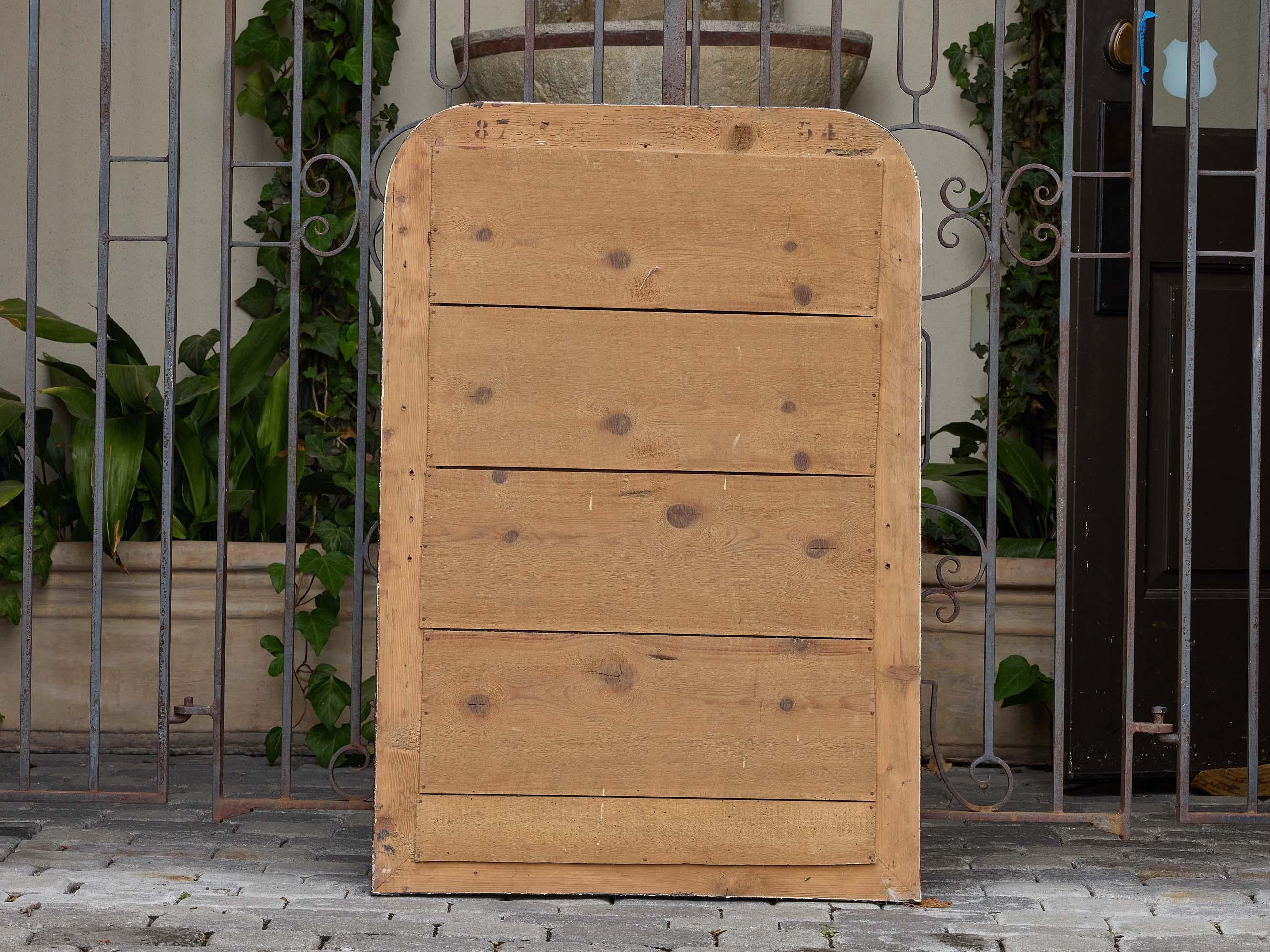 French Faux Tortoiseshell and Ebonized Mirror with Rounded Corners, circa 1920 For Sale 2