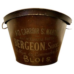 Beautiful antique hat tin, metal hat box, storage, prop, display. Victorian hat  box - Lavender House Vintage