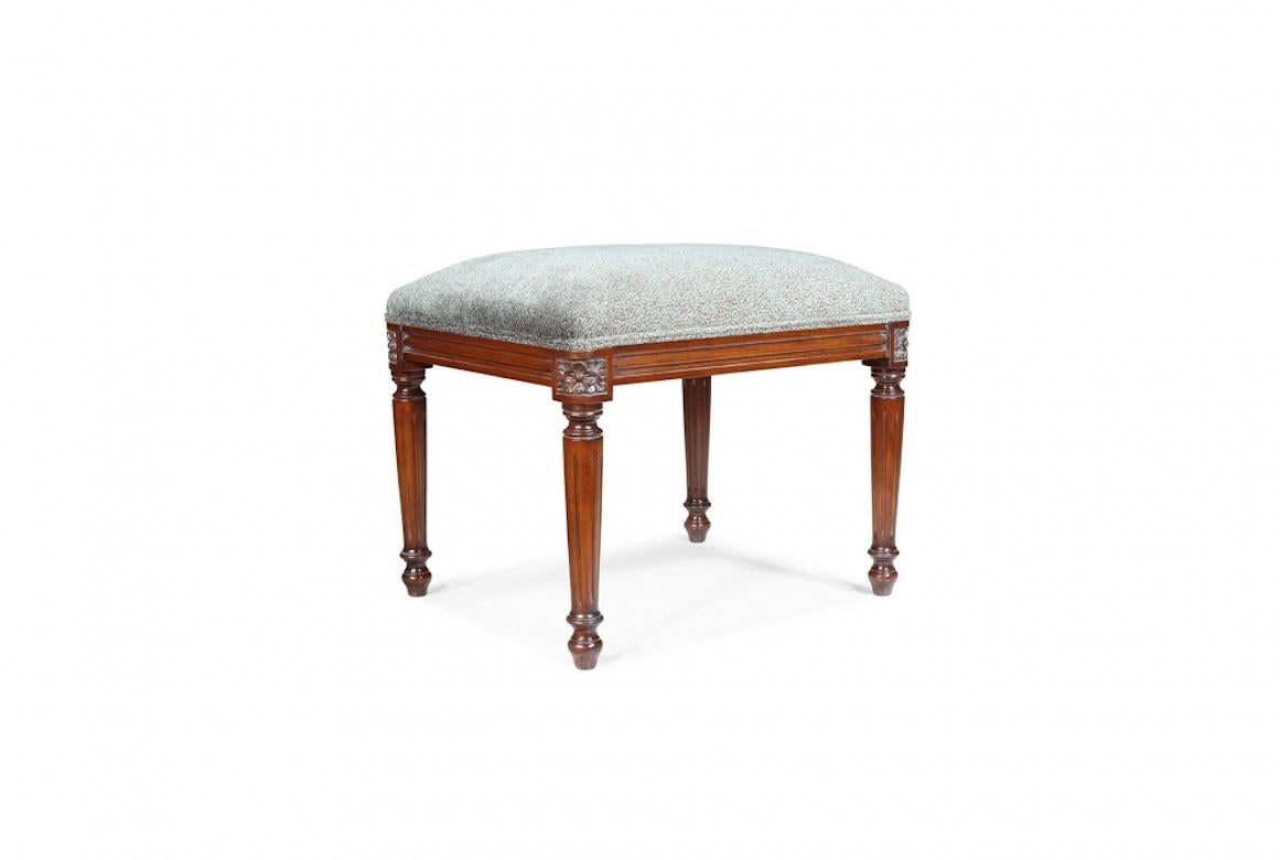 Upholstery French Fernelmont Louis XVI Ottoman stool, 20th Century For Sale