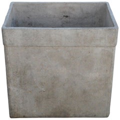 French Fiber Cement Planter with Handles in the Style of Willy Guhl
