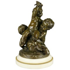 French Figural Bronze Putti Group Sculpture, Claude Michel Clodion
