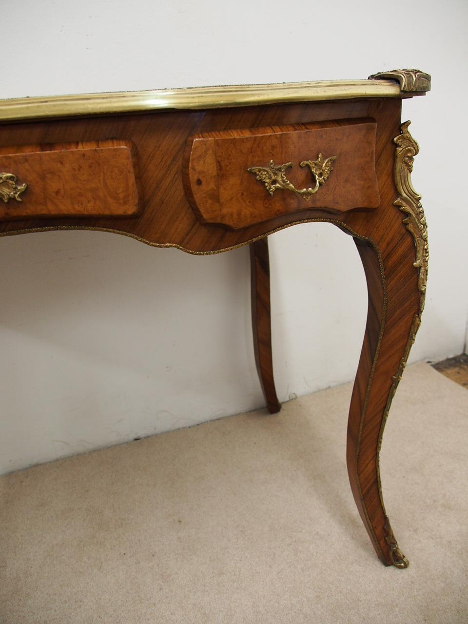 French Figured Walnut Writing Table For Sale 7