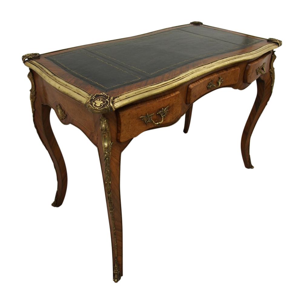 French Figured Walnut Writing Table For Sale