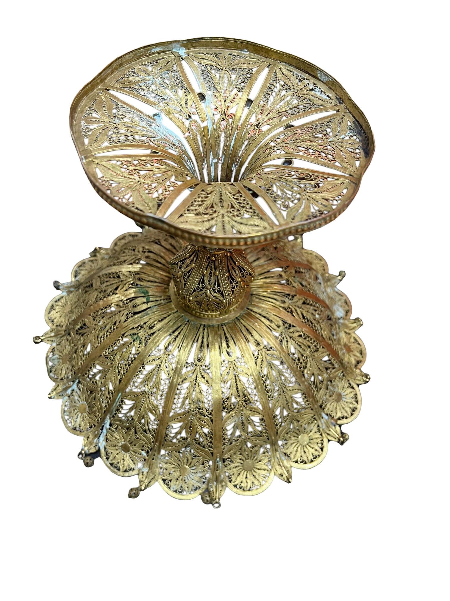 Tazze Dore francesi in filigrana di bronzo in vendita 4