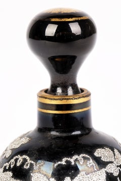 French Fin De Siecle Glass Scent Bottle and Stopper