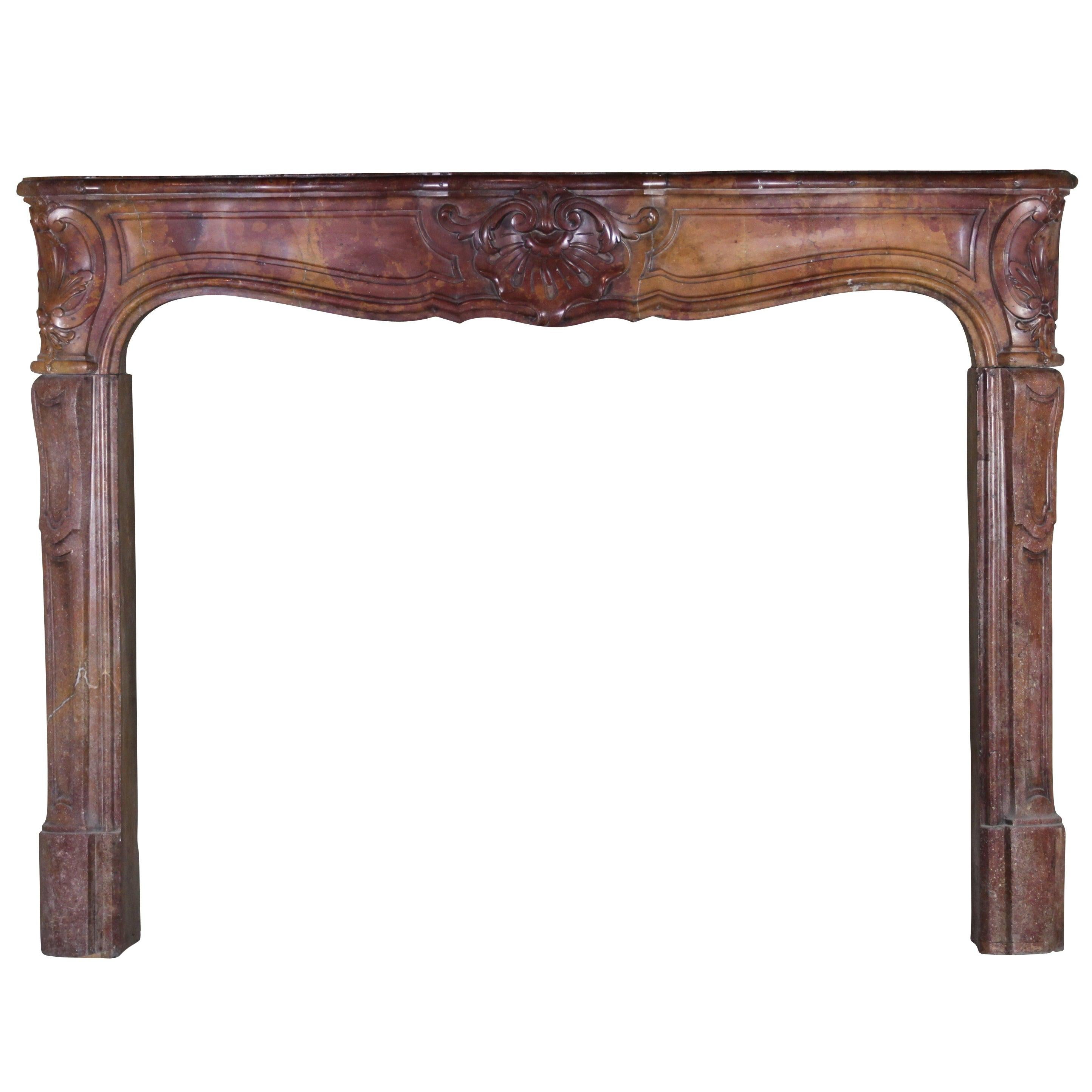 French Fine Louis XV Period Antique Fireplace Surround