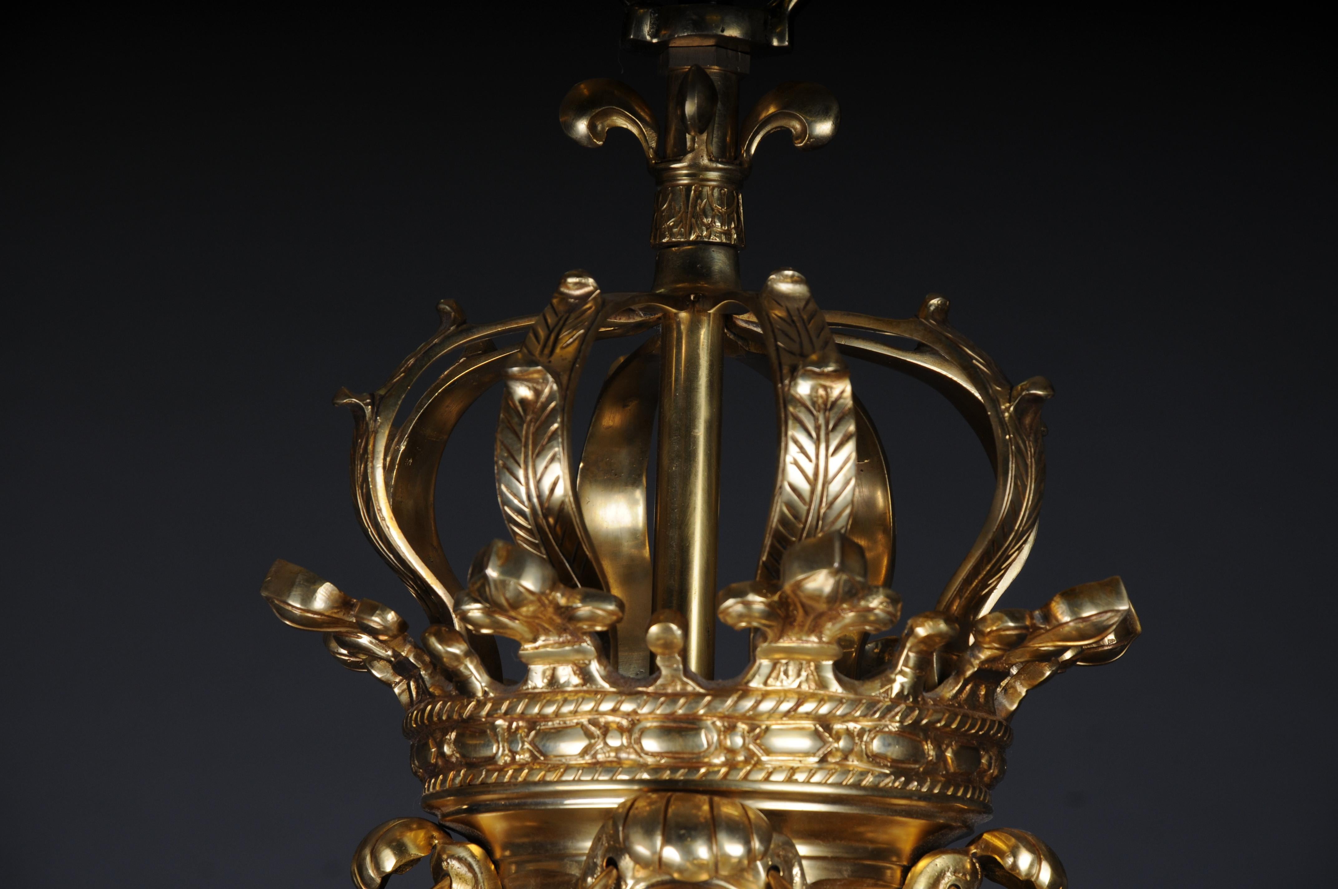 Französisch Feuer Bronze Messing Laterne/Chandelier Louis XVI Form im Angebot 1