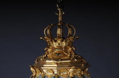 French Fire Gilt Bronze Lantern/Chandelier Versailles Shape