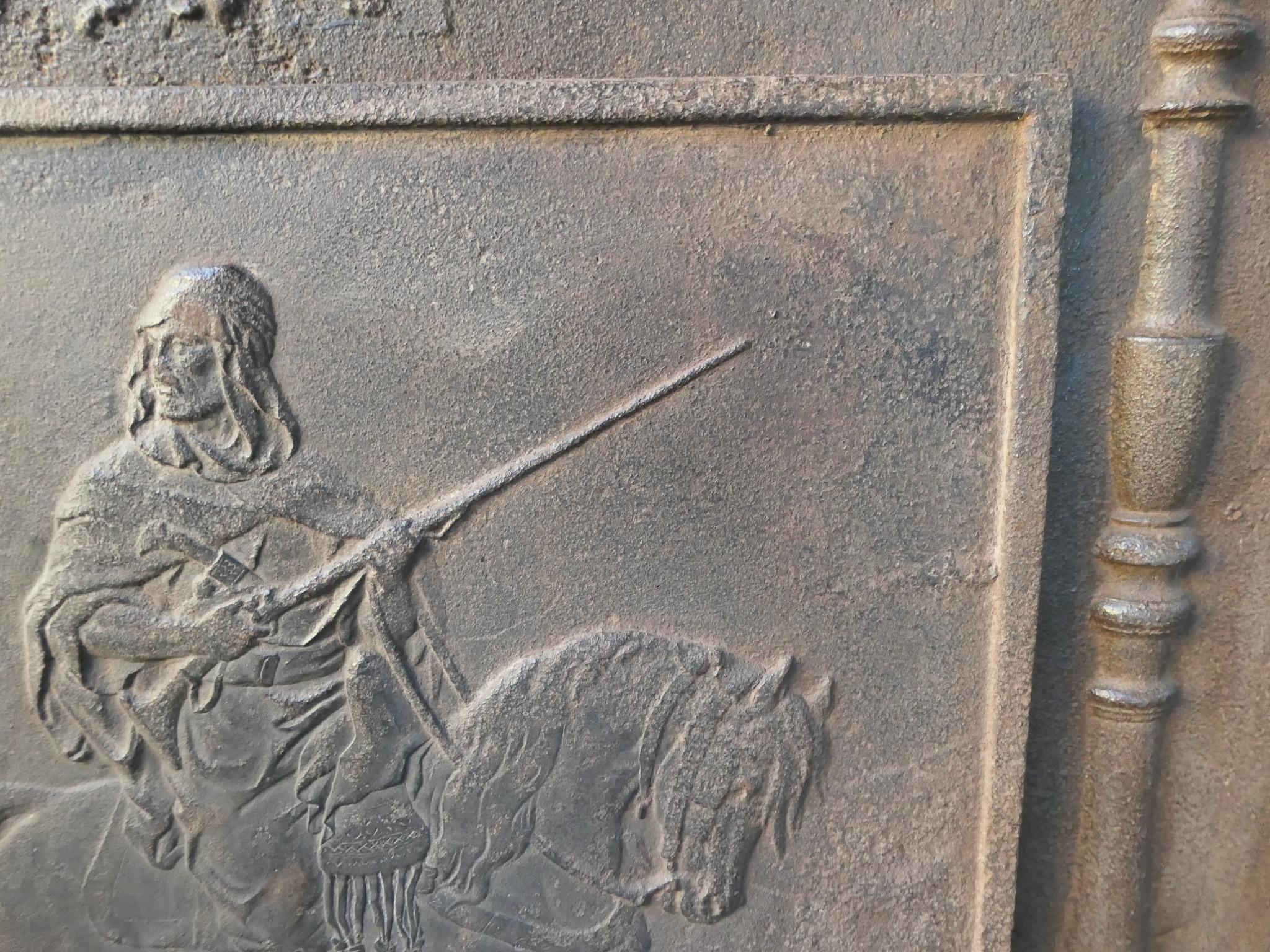 Plaque de cheminée française avec Lawrence of Arabia en vente 2