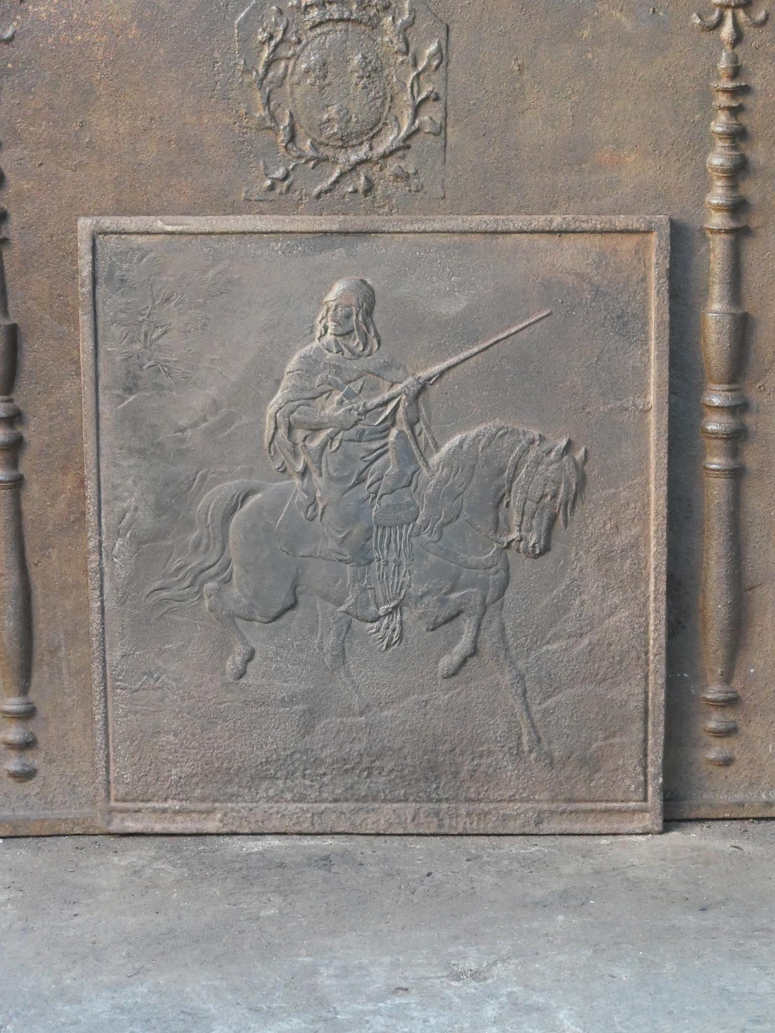 Moderne Plaque de cheminée française avec Lawrence of Arabia en vente