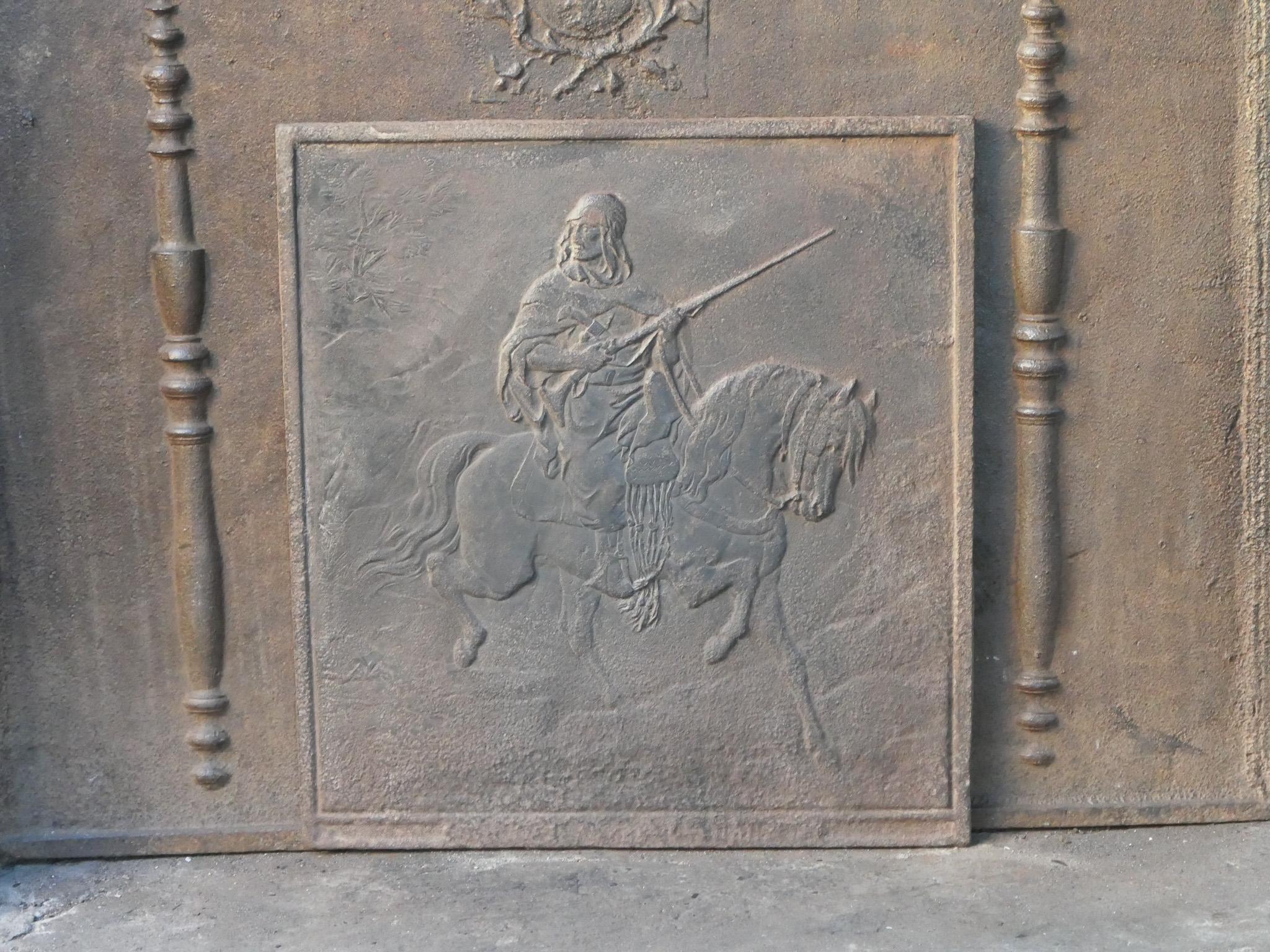 Moulage Plaque de cheminée française avec Lawrence of Arabia en vente