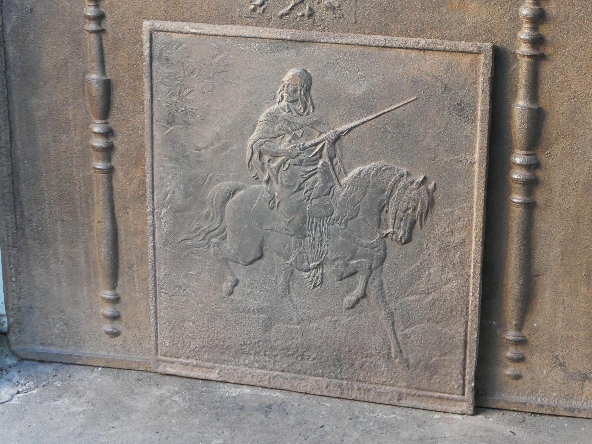 Plaque de cheminée française avec Lawrence of Arabia Bon état - En vente à Soest, NL