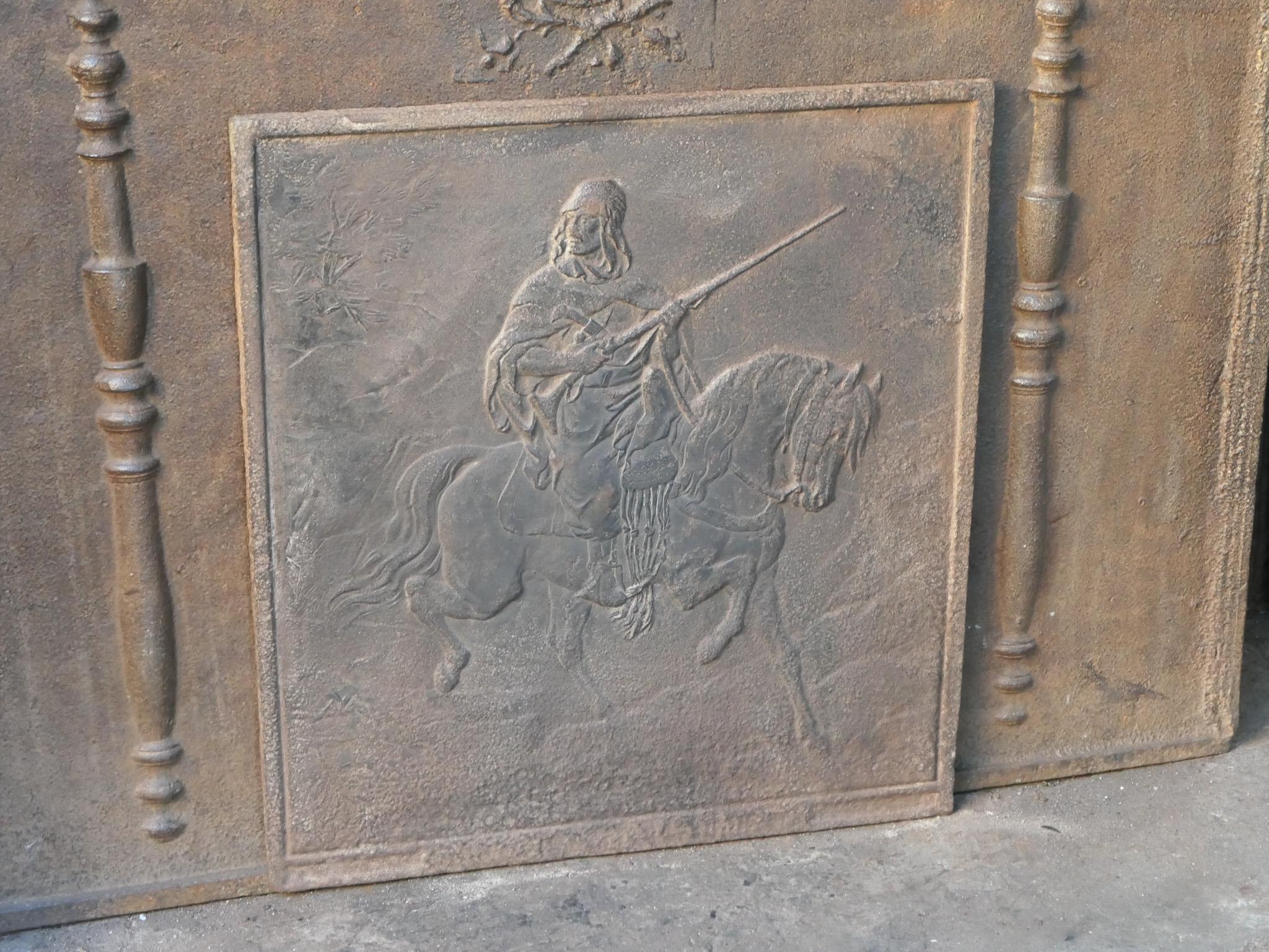 20ième siècle Plaque de cheminée française avec Lawrence of Arabia en vente