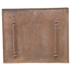 French Fireback / Backsplash with Pillars and Fleurs de Lys, Louis XIV Period