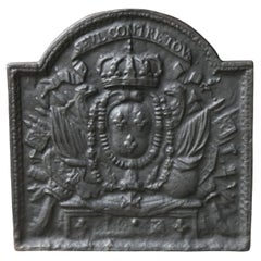 French Fireback / Backsplash with the Arms of France, Louis XIV Style