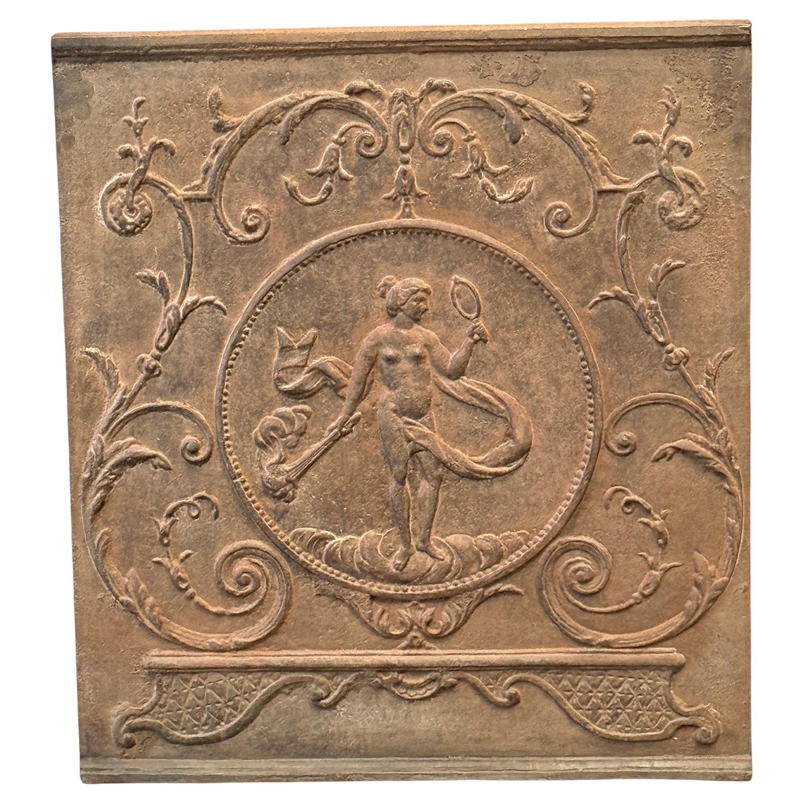 Parafuoco francese con la dea Venere, periodo Luigi XV, XVIII secolo.