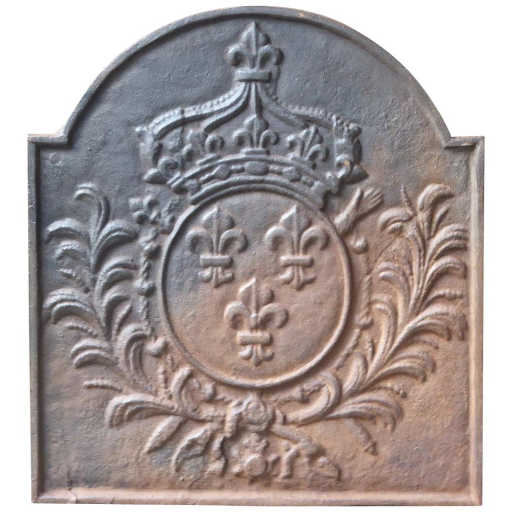 French Fireback with the Coat of Arms of France