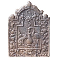French Fireback with the Fable of the Fox and the Stork