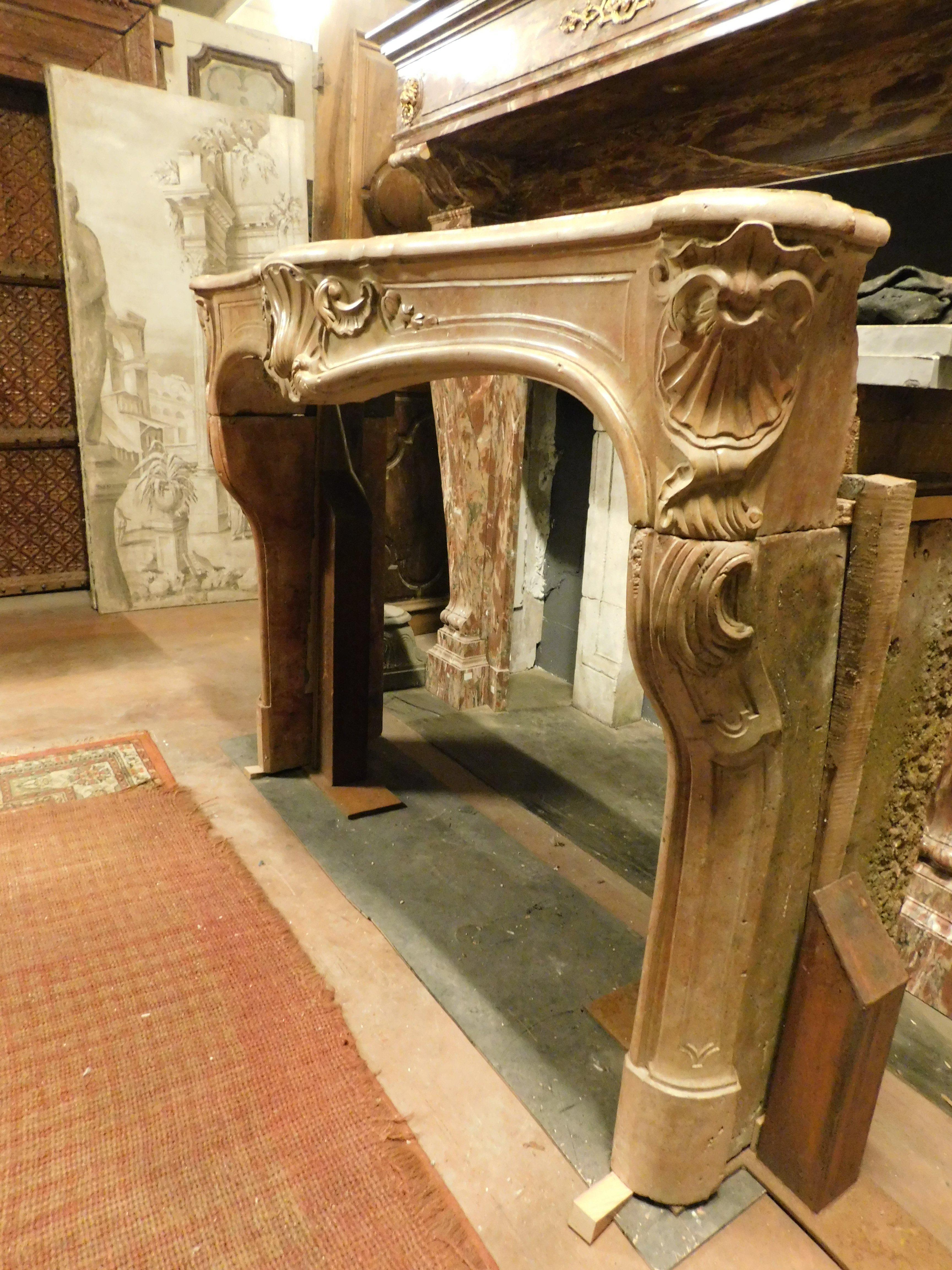 French fireplace mantle in 