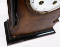 French Fireplace Table Clock in Mahogany from the 1840s