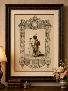French First Empire Court Costume Lithograph, 1807 – Published 1847