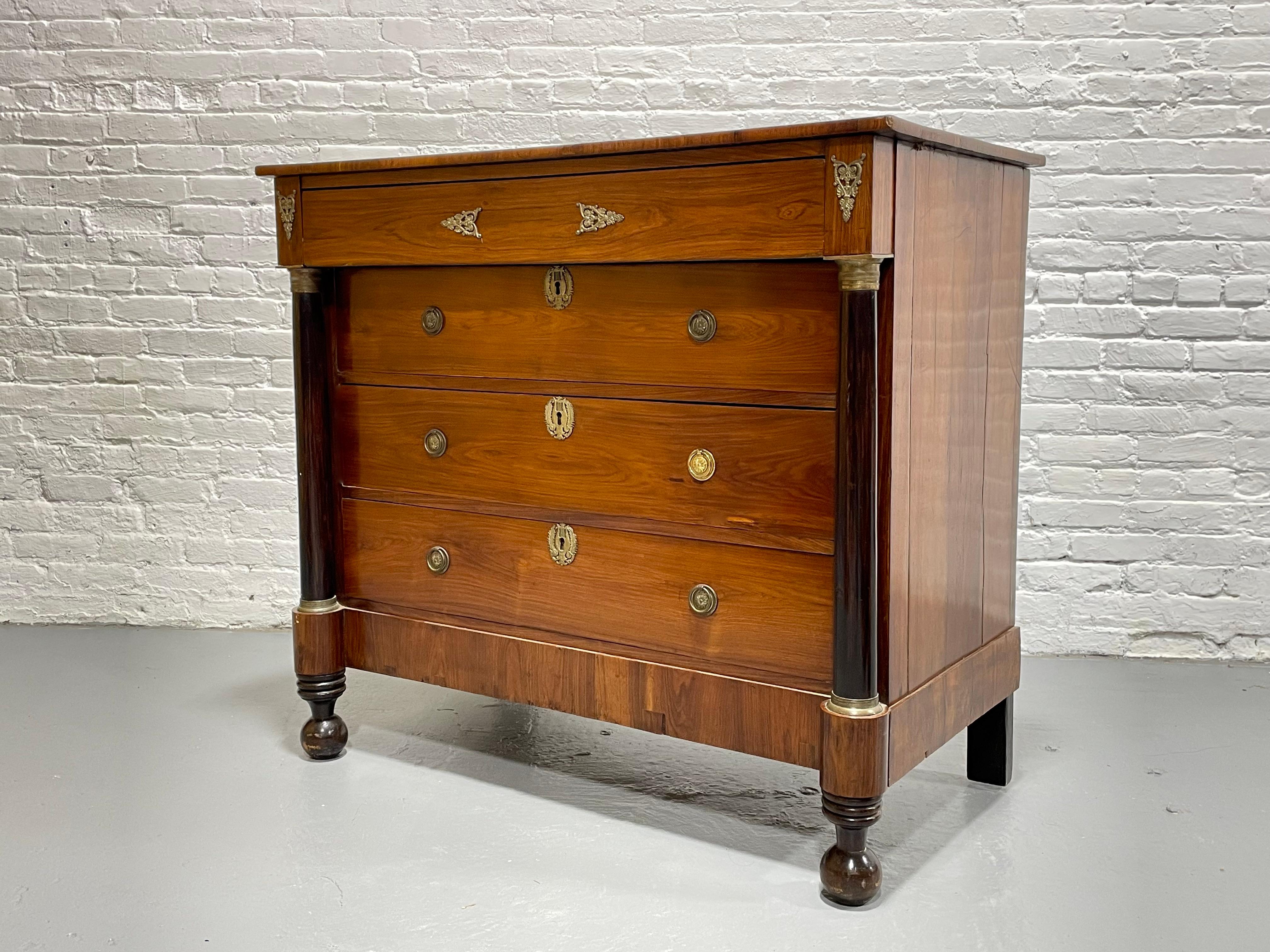 Ebonized French First Empire Period Chest of Drawers / Commode / Dresser, c. 1810 For Sale