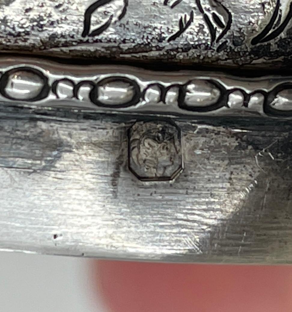 Französisches First Standard Silber Trinket Box im Angebot 1