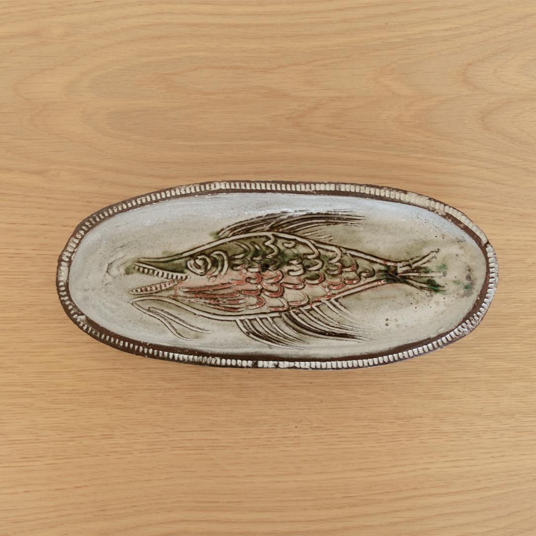 Ceramic French Fish Dish by Albert Thiry