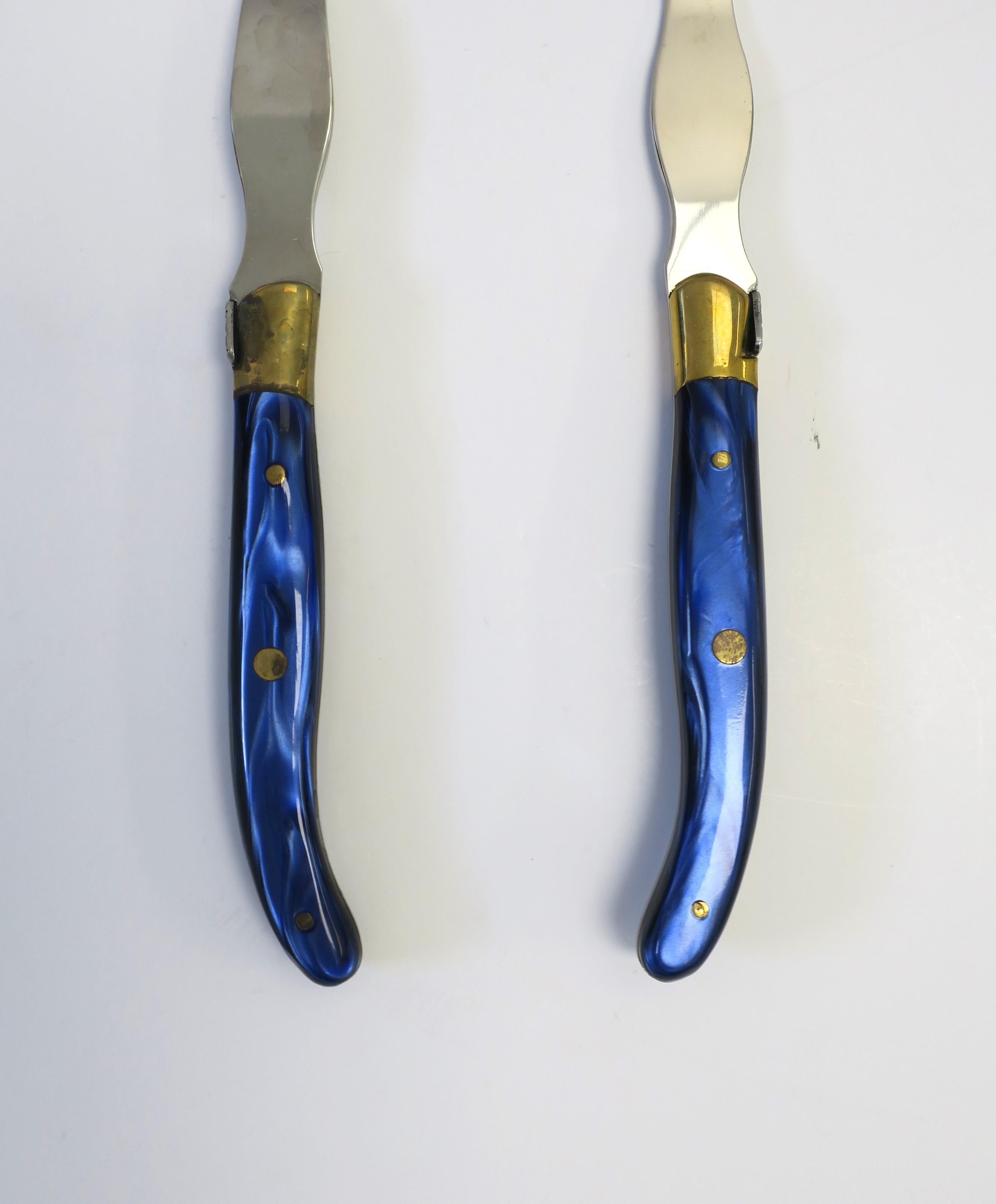 French Fish Poisson Fork and Knife Cutlery Service, Set of 2 For Sale 2