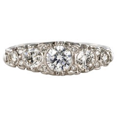 French Five Diamond Clusters Jarretiere Ring