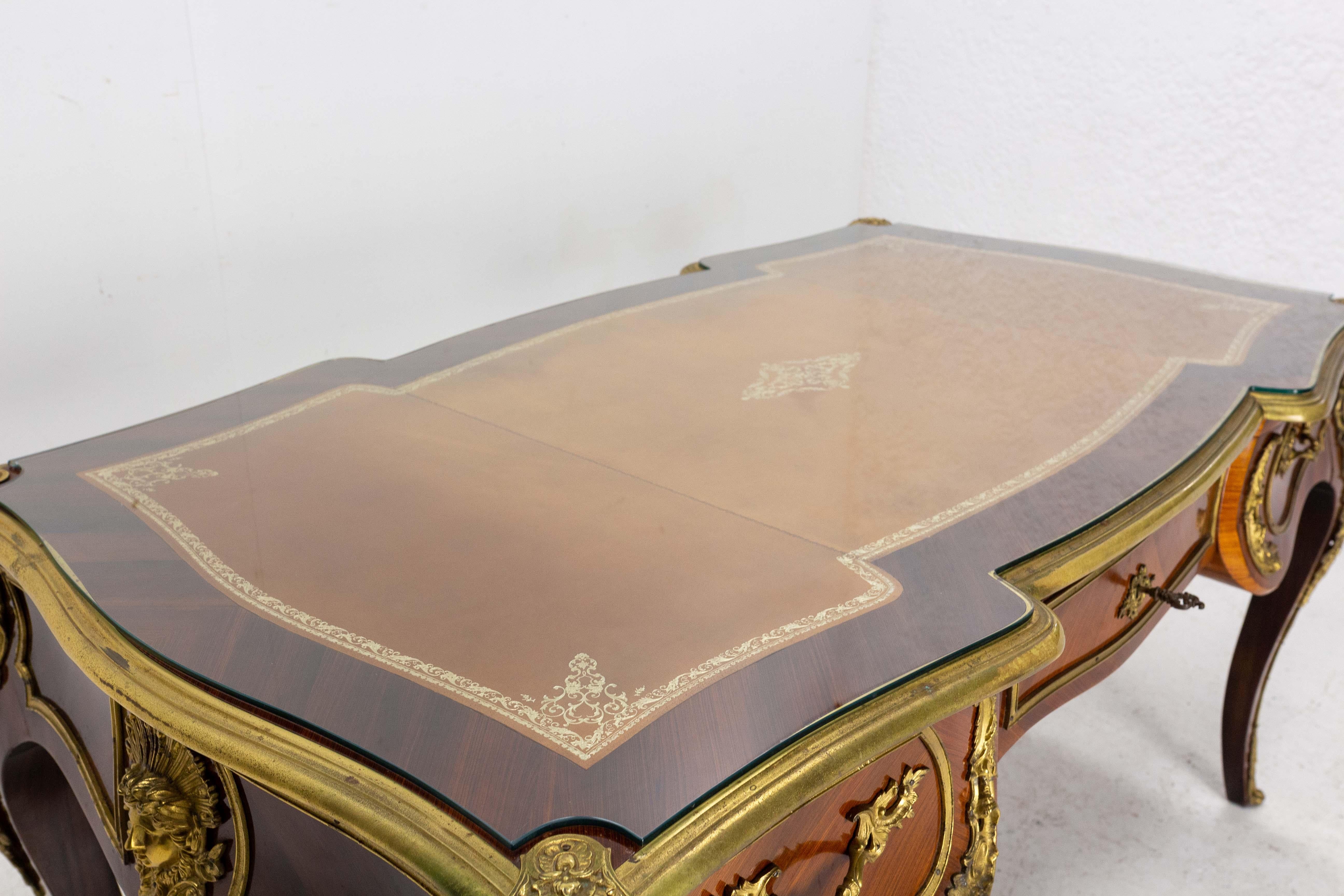 French Flat Desk Louis XV Style, Mid-Century 1