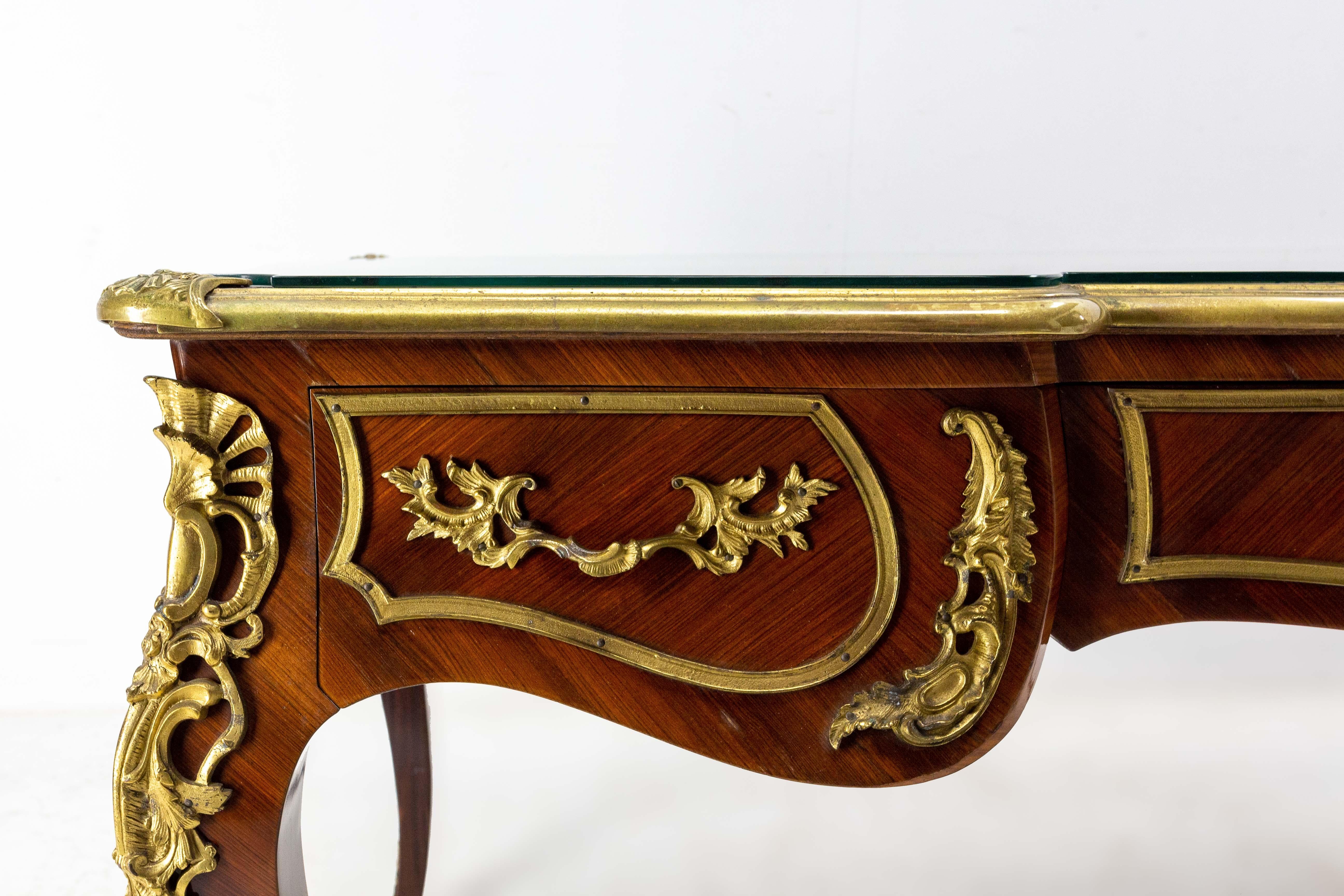 French Flat Desk Louis XV Style, Mid-Century 4